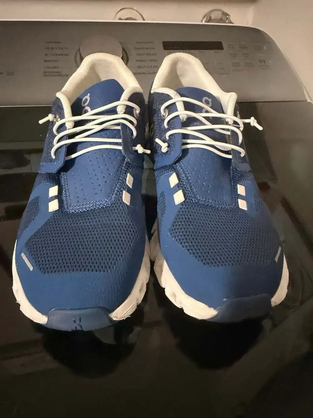 On Women's Cloud 5 Denim White Running Shoes Size US 6.5 (59.98901)
